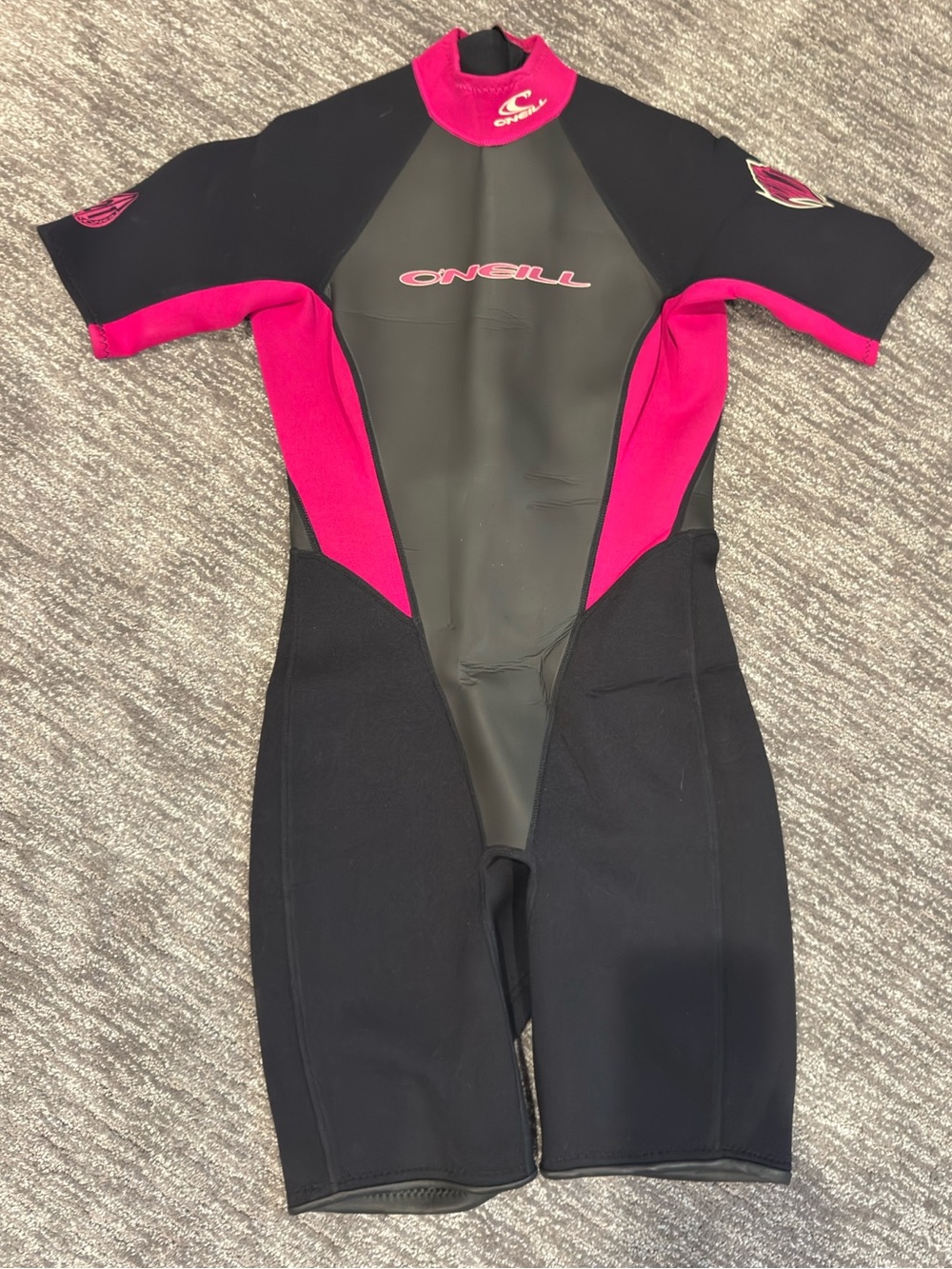 O’Neill Reactor Women’s 12 Black & Hot Pink Wetsuit